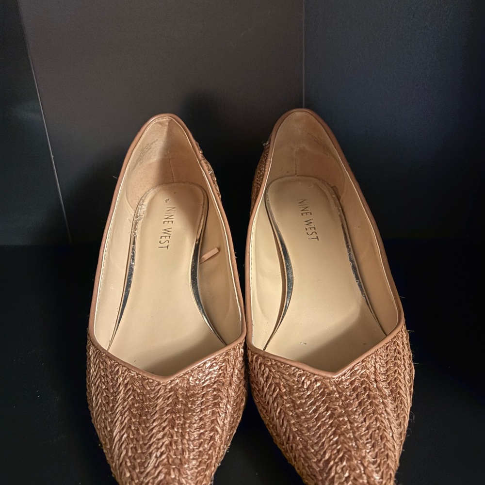 Nine West Brown Woven Heels